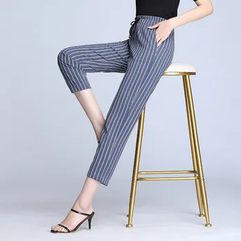 Korean Style Womens Office Pants High Waisted Pencil Pants Women Dress Pants for Women Black White Blue Striped Suit Trousers 
Korean Style Womens Office Pants High Waisted Pencil Pants Women Dress Pants for Women Black White Blue Striped Suit Trousers