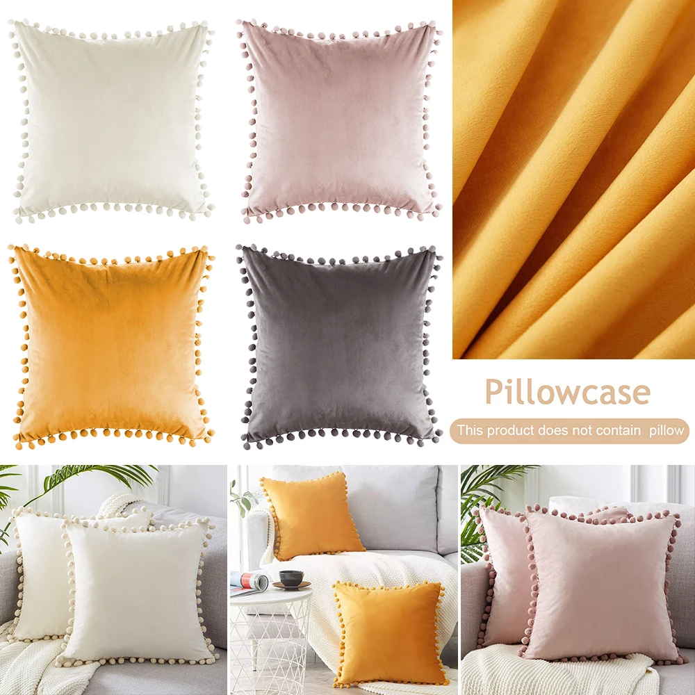 Simple Pillow Velvet Solid Color Sofa Short Plush Ball Cushion Cover Solid Color Cases Home Sofa Decor Home Decorative Pillows
Simple Pillow Velvet Solid Color Sofa Short Plush Ball Cushion Cover Solid Color Cases Home Sofa Decor Home Decorative Pillows