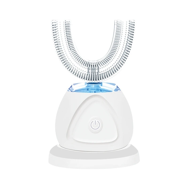 360 Degrees Intelligent Automatic Sonic Electric Toothbrush U Type 3 Modes Tooth Brush USB Charging Tooth Whitening Blue Light
360 Degrees Intelligent Automatic Sonic Electric Toothbrush U Type 3 Modes Tooth Brush USB Charging Tooth Whitening Blue Light