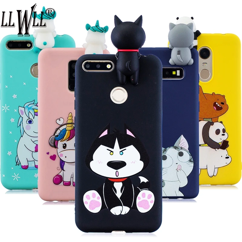Мультяшный чехол Husky для Huawei Y7 2018 Honor 7C / Pro силиконовый мягкий чехол-накладка с