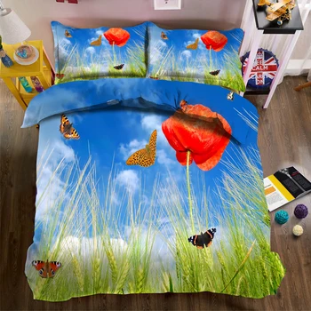 Colorful Butterfly 3d Bedding set Red Flowers Pattern Double Bedding Cover set Soft Fabric Quilt Cover Pillowcase Home Bed set
Colorful Butterfly 3d Bedding set Red Flowers Pattern Double Bedding Cover set Soft Fabric Quilt Cover Pillowcase Home Bed set