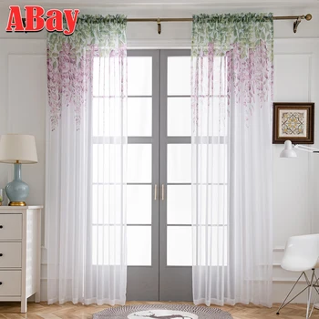 ABay Modern Floral Tulle Curtains for Living Room Window Transparentes White Voile Curtain for Bedroom Kitchen Panels Decoration
ABay Modern Floral Tulle Curtains for Living Room Window Transparentes White Voile Curtain for Bedroom Kitchen Panels Decoration