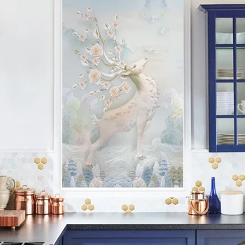 3D Effect Deer Window Film Privacy Opaque Frosted PVC Window Decorative Film Elk Art Stained Window Sticker Glass Decal Summer
3D Effect Deer Window Film Privacy Opaque Frosted PVC Window Decorative Film Elk Art Stained Window Sticker Glass Decal Summer