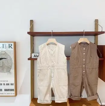 2020 New Girls Boys Overalls Summer Cotton Linen Fashion Kids Pants 1-6t QA721 
2020 New Girls Boys Overalls Summer Cotton Linen Fashion Kids Pants 1-6t QA721