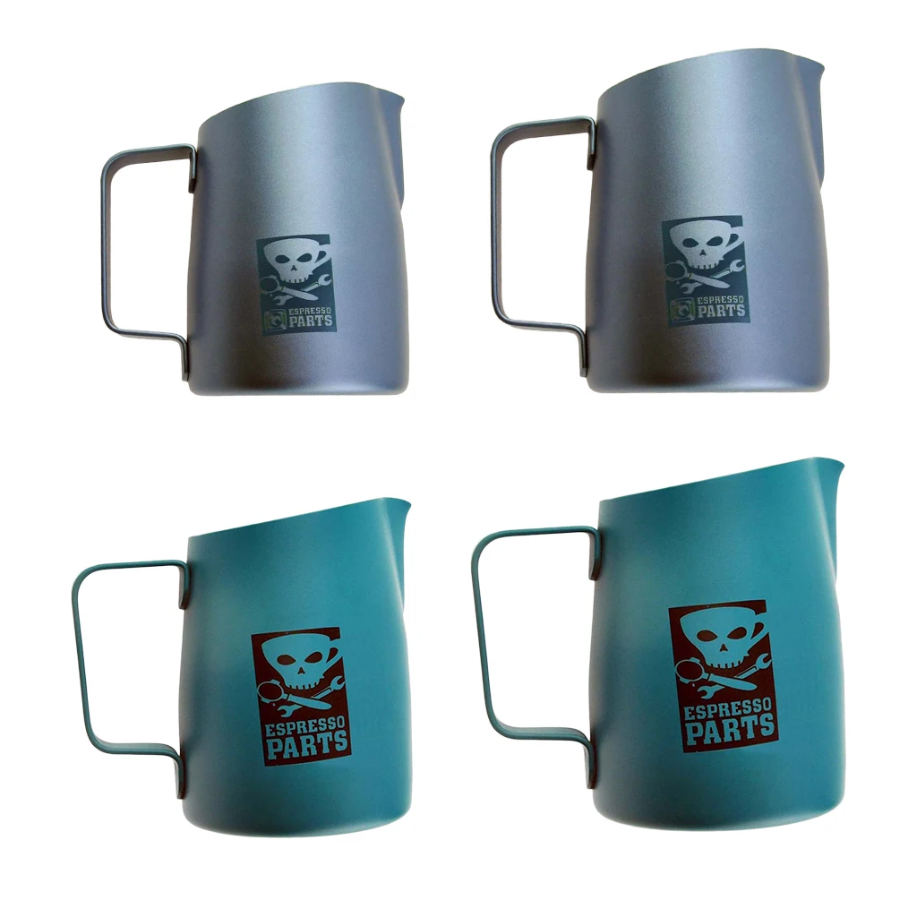 Milk Frothing Pitcher Jug, Stainless Steel, Suitable for Coffee, Latte and Frothing Milk, 4 Designs to Choose