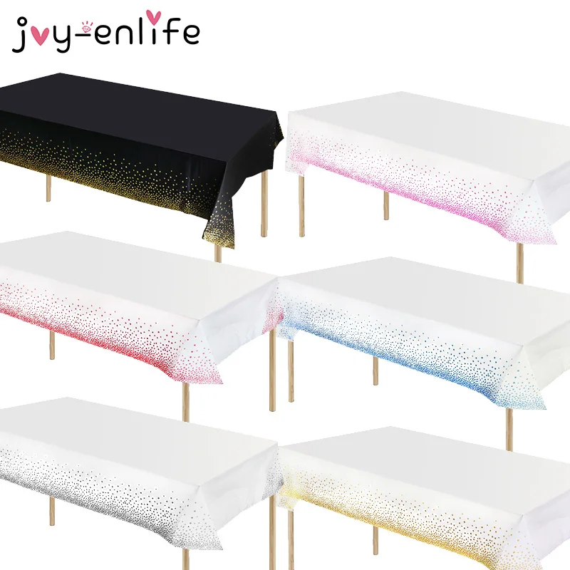 137*274cm Disposable Table cloth Rose Gold Dot Tablecloth Baby Shower Birthday Party Disposable Table Cloth Wedding Home Decor
137*274cm Disposable Table cloth Rose Gold Dot Tablecloth Baby Shower Birthday Party Disposable Table Cloth Wedding Home Decor