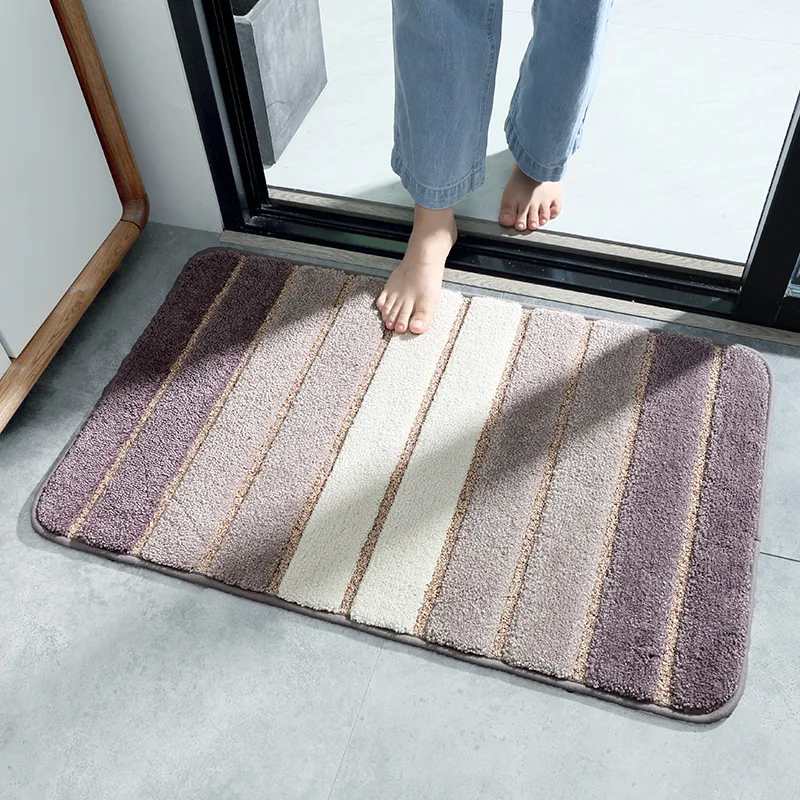 Gradient Striped Bathroom Non-slip Mat Stylish Soft Absorbent Non-slip Polyester FIber Bathroom Carpet Home Decoration Floor Mat
Gradient Striped Bathroom Non-slip Mat Stylish Soft Absorbent Non-slip Polyester FIber Bathroom Carpet Home Decoration Floor Mat