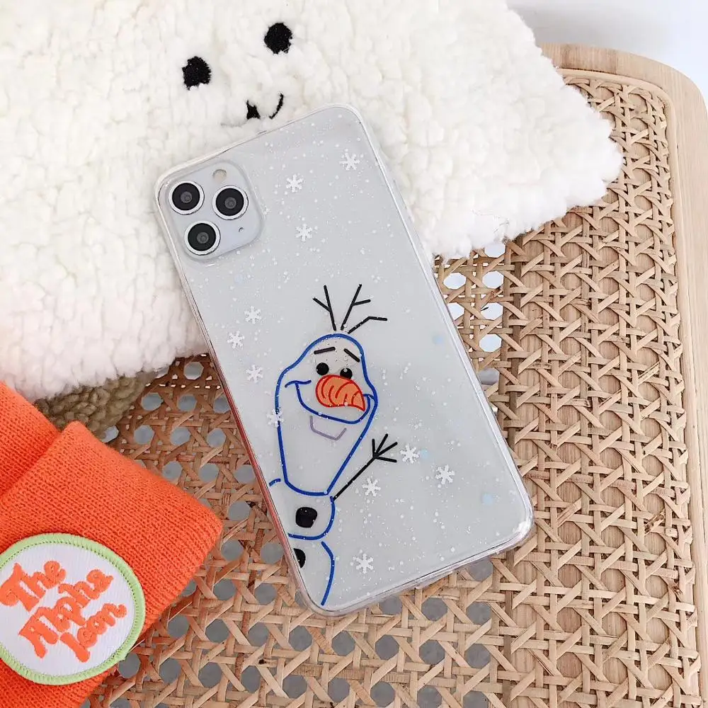 Cartoon Frozen Olaf Cute Glitter Bling Transparent case Silicone soft phone cover for iphone 11 MAX XS XR 7 8 plus X Back Cover
Cartoon Frozen Olaf Cute Glitter Bling Transparent case Silicone soft phone cover for iphone 11 MAX XS XR 7 8 plus X Back Cover