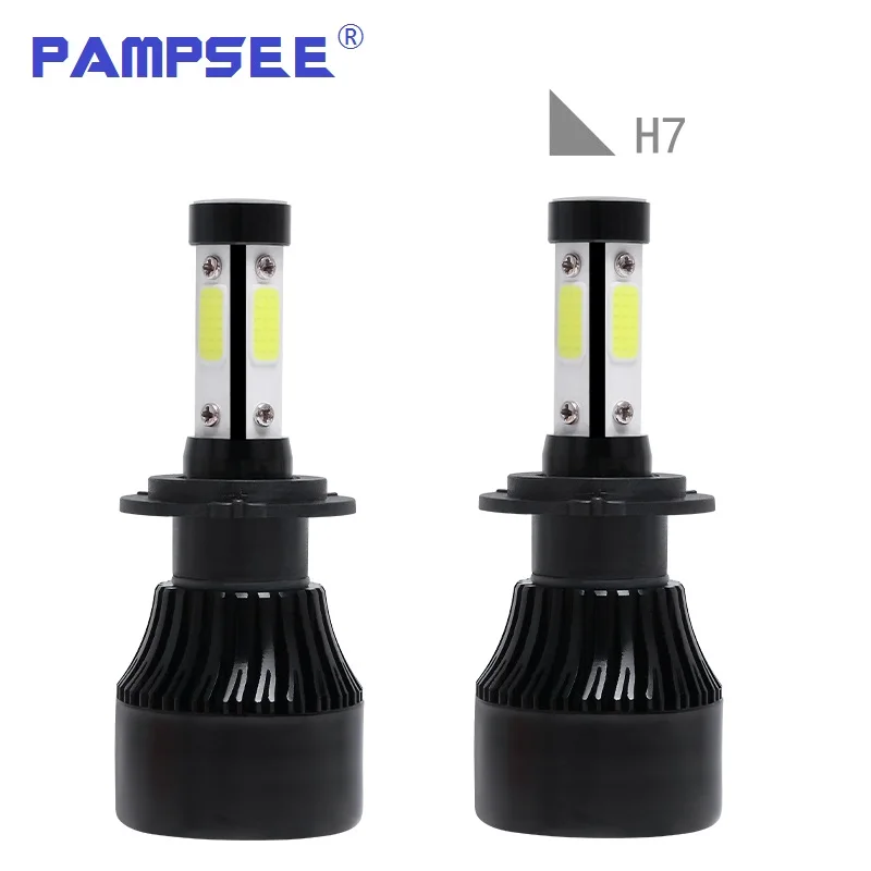 PAMPSEE New 4 Side Lumens H7 Car LED Headlight Bulbs 80W 8000lm Auto Headlamp LED Lights 12v 24v for VW Golf Renault Hyundai
PAMPSEE New 4 Side Lumens H7 Car LED Headlight Bulbs 80W 8000lm Auto Headlamp LED Lights 12v 24v for VW Golf Renault Hyundai
