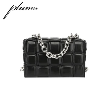 Plumn Small Square Bag Chain Strap Hand-held Cross Pillow Bag Hand Woven Cowhide Bag for Women
Plumn Small Square Bag Chain Strap Hand-held Cross Pillow Bag Hand Woven Cowhide Bag for Women