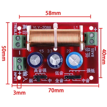 1Pc 400W Adjustment Treble Bass Frequency Divider Two Way Speaker Audio Crossover Filters
1Pc 400W Adjustment Treble Bass Frequency Divider Two Way Speaker Audio Crossover Filters