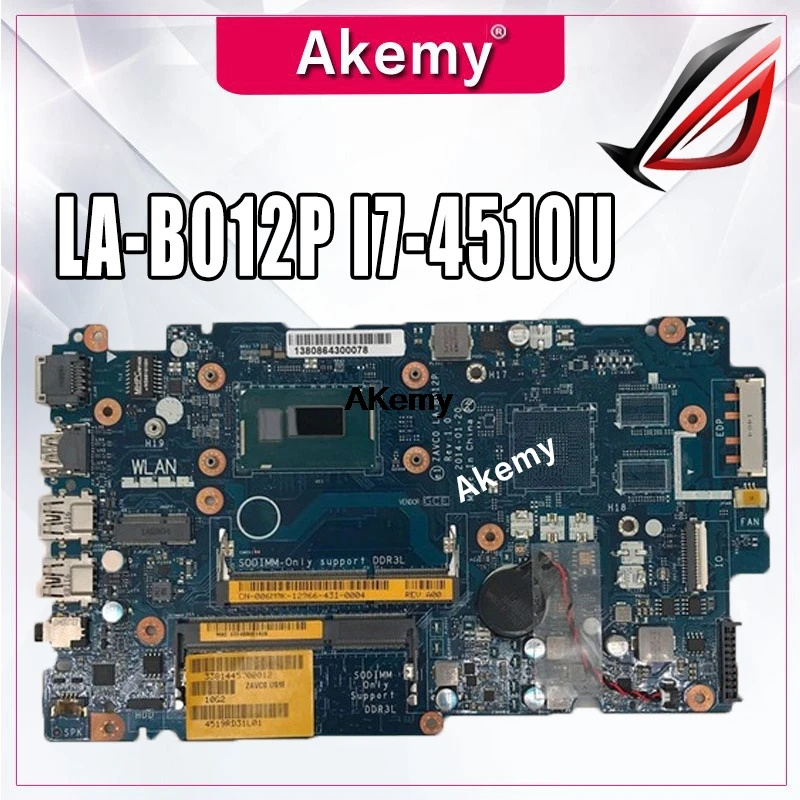 For Dell Inspiron 5447 5547 laptop motherboard ZAVC0 ZAVA0 5547 LA-B012P REV:1.0 i7-4510u mainboard
For Dell Inspiron 5447 5547 laptop motherboard ZAVC0 ZAVA0 5547 LA-B012P REV:1.0 i7-4510u mainboard