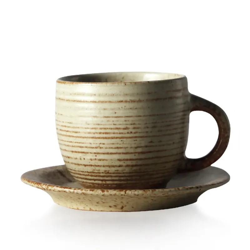 Japanese-Style Handmade Coarse Pottery Coffee Cup with Dish Set Creative Coffee Cup Simple Afternoon Tea with Dish Couple Mug
Japanese-Style Handmade Coarse Pottery Coffee Cup with Dish Set Creative Coffee Cup Simple Afternoon Tea with Dish Couple Mug