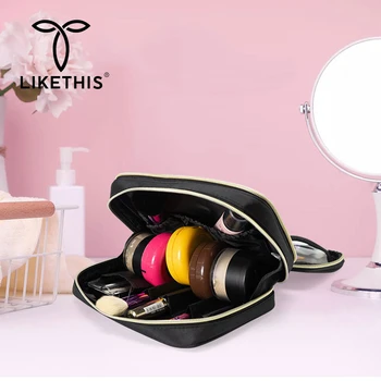 LIKETHIS Waterproof Portable Cosmetic Bag Zipper Double Layer Nylon Case Make Up Purse Organizer Storage Travel Wash Pouch
LIKETHIS Waterproof Portable Cosmetic Bag Zipper Double Layer Nylon Case Make Up Purse Organizer Storage Travel Wash Pouch