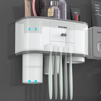 A Set Toothbrush Rack Bathroom Free Punching Wall-mounted Automatic Toothpaste Toothbrush Holder Multi-function Rack
A Set Toothbrush Rack Bathroom Free Punching Wall-mounted Automatic Toothpaste Toothbrush Holder Multi-function Rack