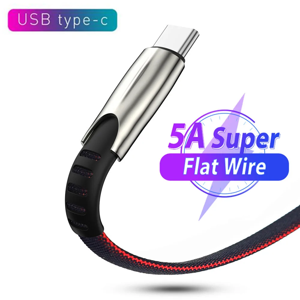Кабель Type C 5A Usb Type-C Typc для быстрой зарядки Huawei Mate 30 P30 Lite OPPO Realme XT 5 X2 Pro VIVO Super VOOC