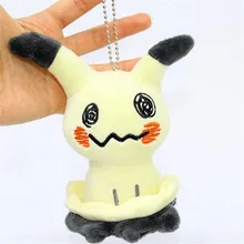 Japan Anime Pokemon Pikachu Mimikyu Schlüssel Kette Hängenden Tropfen Cosplay Abzeichen Requisiten Plüsch Puppe Spielzeug Behänge(China)