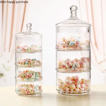 European Glass Jar Three Floors Four Floors Glass Candy Jar Decoration Dessert Table Arrangement Glass Household Storage Tank
European Glass Jar Three Floors Four Floors Glass Candy Jar Decoration Dessert Table Arrangement Glass Household Storage Tank