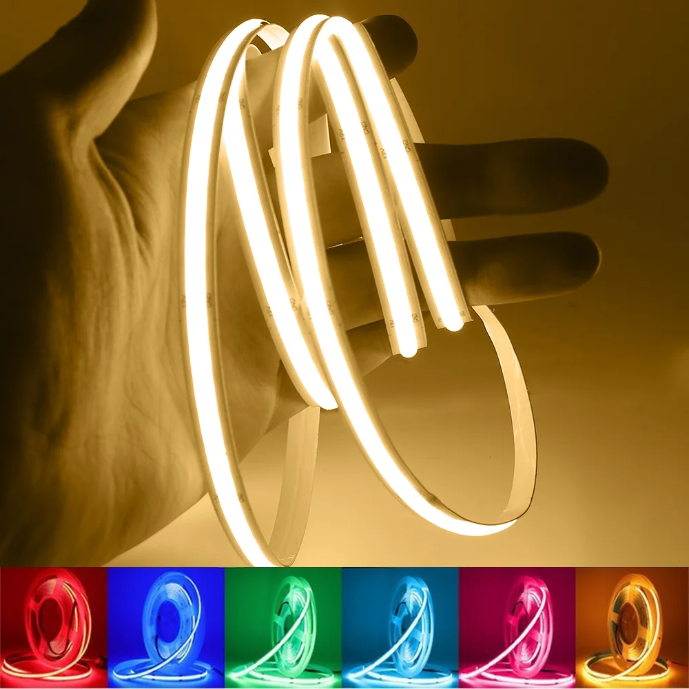 DC12V 24V COB LED Strip 320Leds/m Flexible Led Tape Led Light RA90 3000K 6000K Linear Dimmable Led Stripe for Cabinet Home Decor
DC12V 24V COB LED Strip 320Leds/m Flexible Led Tape Led Light RA90 3000K 6000K Linear Dimmable Led Stripe for Cabinet Home Decor