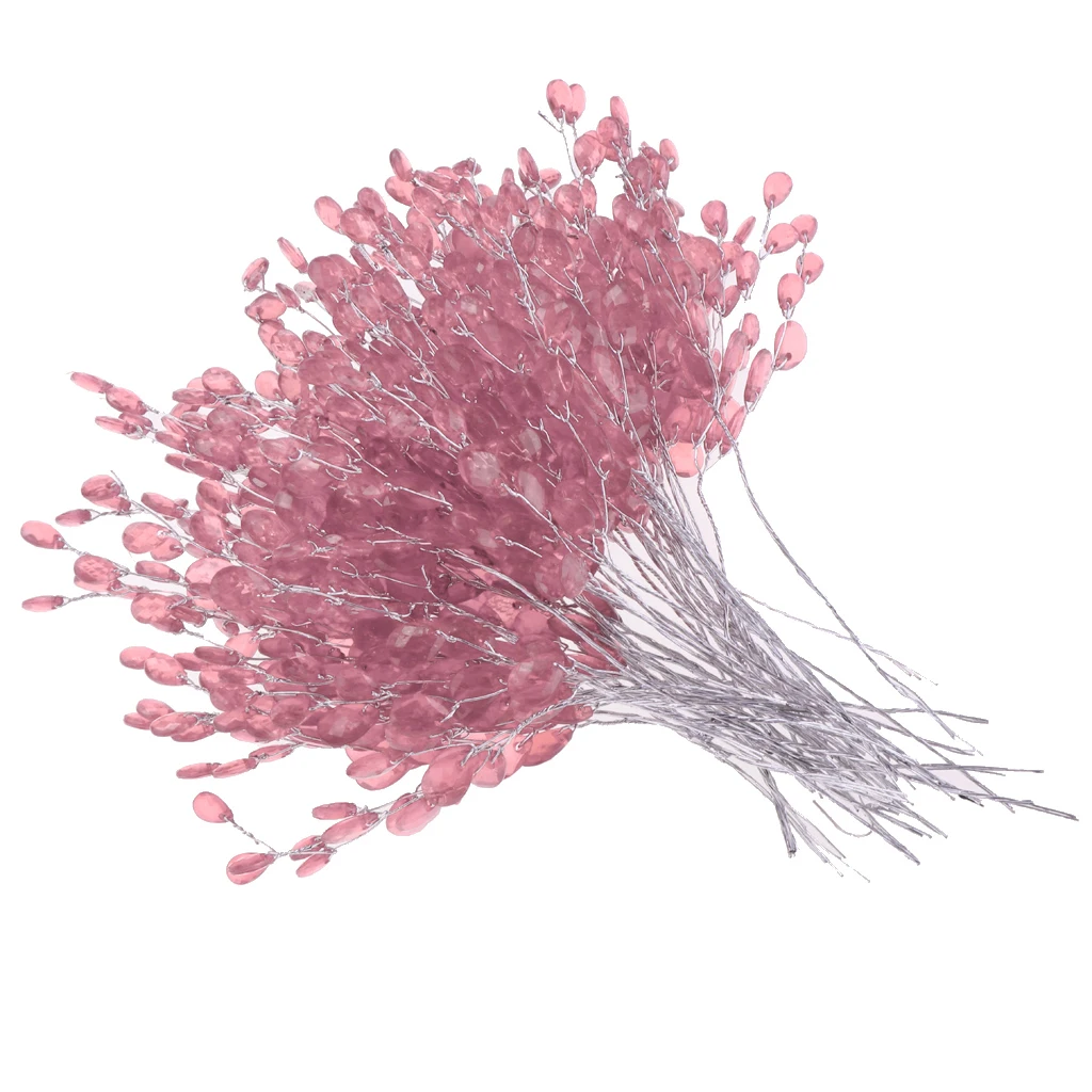 50pcs Water Drop Artificial Acrylic Flower Picks Crystal Diamante Flower Branches For Party Wedding Floral Decoration 50pcs Water Drop Artificial Acrylic Flower Picks Crystal Diamante Flower Branches For Party Wedding Floral Decoration