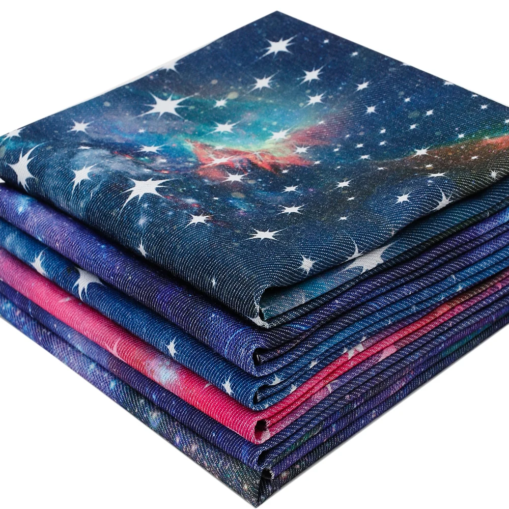 Denim Fabric Starry Sky Printed Cloth Sheets DIY Dress Crafts Supplies Handmade Bags Materials Home Textile Patchwork 40*50 1pc
Denim Fabric Starry Sky Printed Cloth Sheets DIY Dress Crafts Supplies Handmade Bags Materials Home Textile Patchwork 40*50 1pc