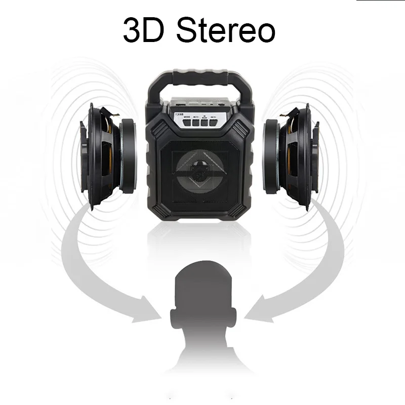 Portable Wireless Bluetooth Speaker Big Sound Stereo FM Radio LED Light Waterproof Portable Outdoor Speaker with Microphone
Portable Wireless Bluetooth Speaker Big Sound Stereo FM Radio LED Light Waterproof Portable Outdoor Speaker with Microphone