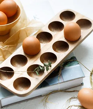 Brief Style Solid Wood Egg Storage Box Wooden Double Row Eggs Holder Home Organizer Rack Kitchen Decor Accessories
Brief Style Solid Wood Egg Storage Box Wooden Double Row Eggs Holder Home Organizer Rack Kitchen Decor Accessories