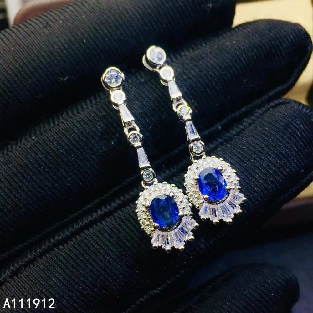 

KJJEAXCMY fine jewelry natural sapphire 925 sterling silver women earrings new Ear Studs support test luxury