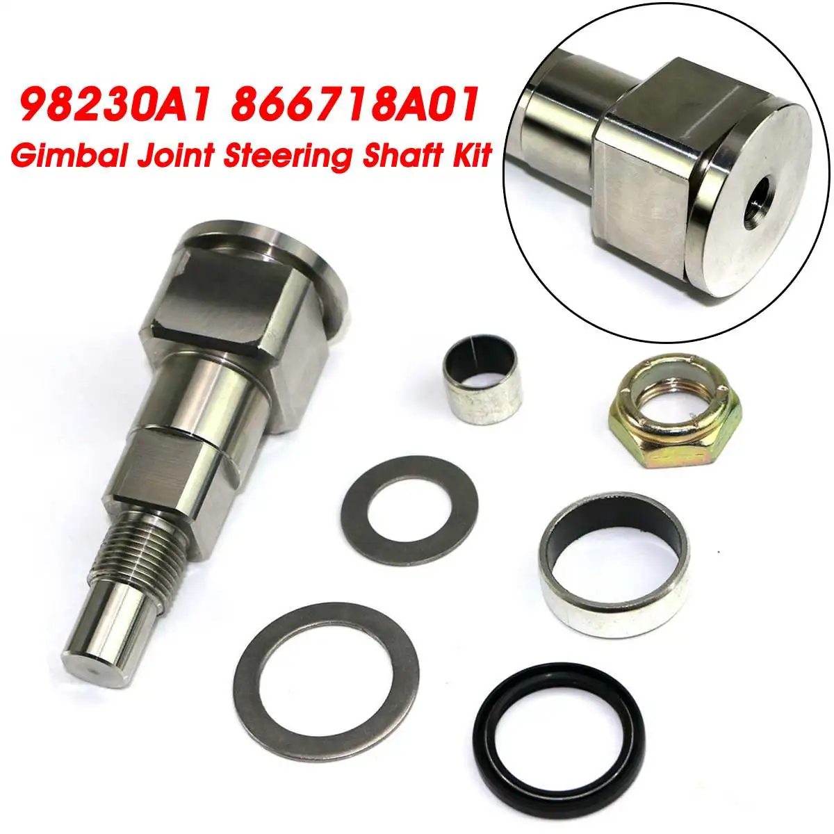 Audew 1Set 98230A1 866718A01 Stainless Steel Universal MerCruiser Gimbal Joint Steering Shaft Kit Pin Seal Bushing Nut Tool Sets
Audew 1Set 98230A1 866718A01 Stainless Steel Universal MerCruiser Gimbal Joint Steering Shaft Kit Pin Seal Bushing Nut Tool Sets