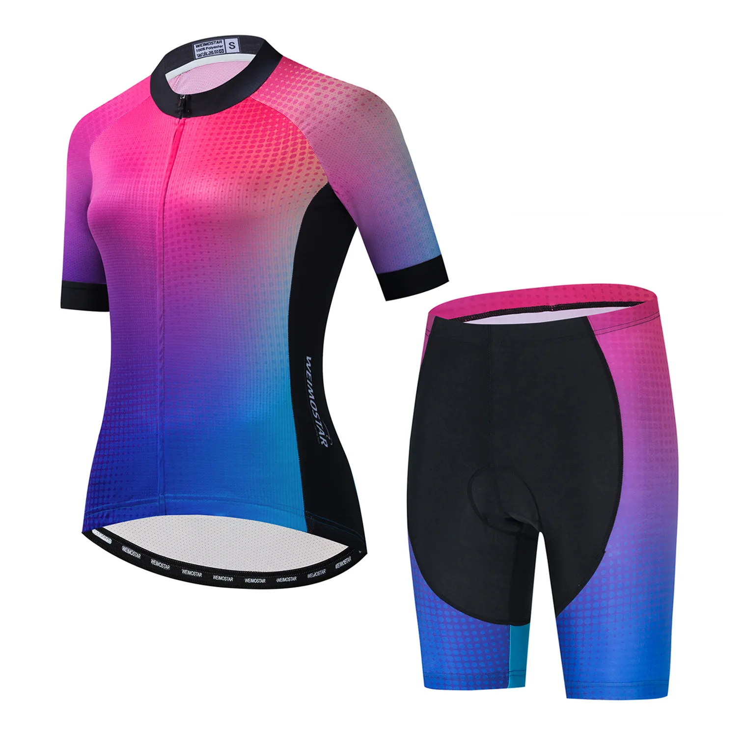 

2021 Cycling Jersey Shorts Padded Set Women Bike Mountain Road Suit MTB Bicycle Top Maillot Ropa Ciclismo Clothing Short Sleeve