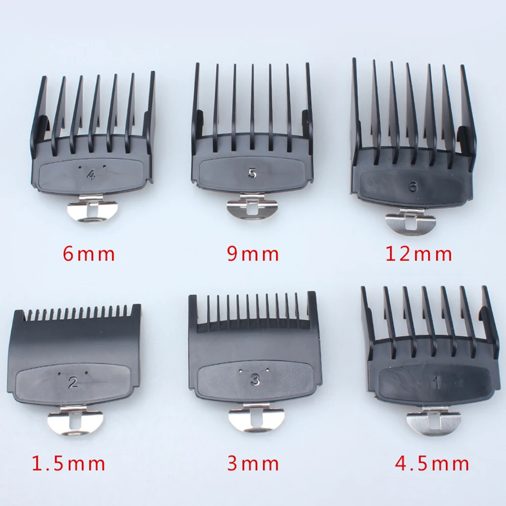 6 Pcs Guide Barber Tool Replacement Trimmer Universal Metal Hair Clipper Multi-size Limit Comb Set Attachable Salon Professional
6 Pcs Guide Barber Tool Replacement Trimmer Universal Metal Hair Clipper Multi-size Limit Comb Set Attachable Salon Professional