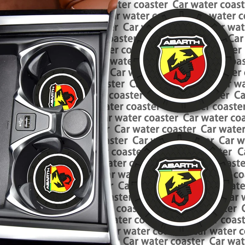 1/2 шт. автомобильный Стайлинг эмблема Abarth украшение ПВХ нескользящий коврик