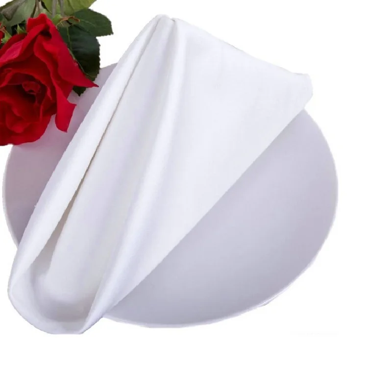 

High Density Cotton Folding Mouth Napkin, Red and White Wiping Cloth