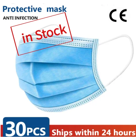 30 PCs CE Certification Protective Mask Non-woven Dust Mask Thickened Disposable Mouth Mask Features as KF94 FFP2
30 PCs CE Certification Protective Mask Non-woven Dust Mask Thickened Disposable Mouth Mask Features as KF94 FFP2