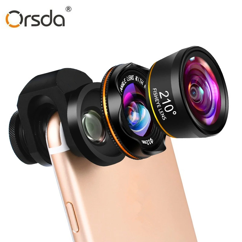 Orsda HD Universal 3 in 1 Phone Camera Lens Kits 210 Degree Fish Eye Lens 0.6X Wide Angle 15X Macro Lens for Most of Smartphones
Orsda HD Universal 3 in 1 Phone Camera Lens Kits 210 Degree Fish Eye Lens 0.6X Wide Angle 15X Macro Lens for Most of Smartphones