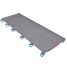 Ultraleve portátil dobrável cama de acampamento único berço viagem tenda cama liga alumínio quadro metal ao ar livre acampamento caminhadas camas pesca(China)
