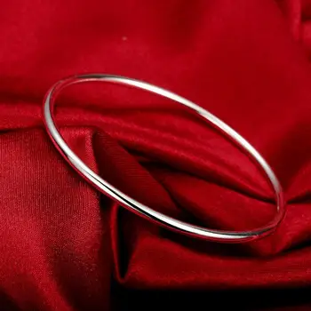 MEEKCAT 925 Sterling Solid Silver Bracelet Fashion Personality Simple Smooth Bangles For Women Wedding Engagement Fine Jewelry
MEEKCAT 925 Sterling Solid Silver Bracelet Fashion Personality Simple Smooth Bangles For Women Wedding Engagement Fine Jewelry