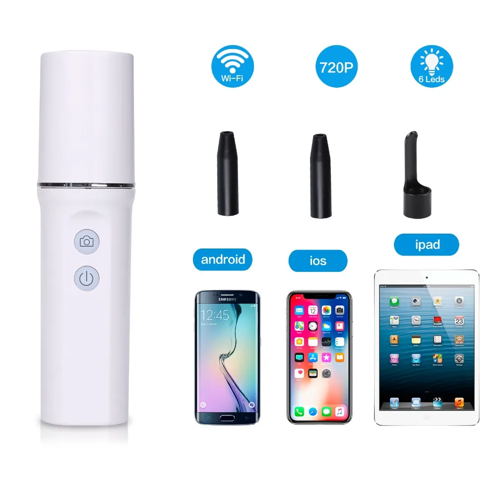 720P HD WiFi Endoscope Mini Ear Endoscope Camera 1.0Mp Wireless Ear Scope Earwax Cleaning Tool For iphone IOS
720P HD WiFi Endoscope Mini Ear Endoscope Camera 1.0Mp Wireless Ear Scope Earwax Cleaning Tool For iphone IOS