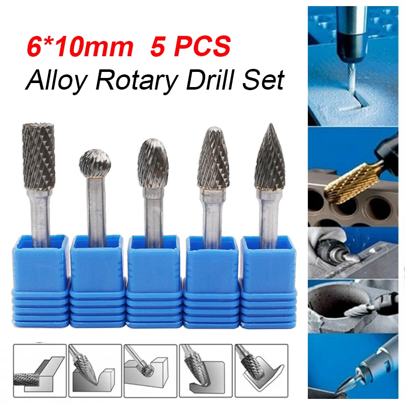 5PCS 6mm Head Shank Tungsten Carbide Burr Bit CNC Engraving Rotary Cutter Files For Rotary Tool
5PCS 6mm Head Shank Tungsten Carbide Burr Bit CNC Engraving Rotary Cutter Files For Rotary Tool