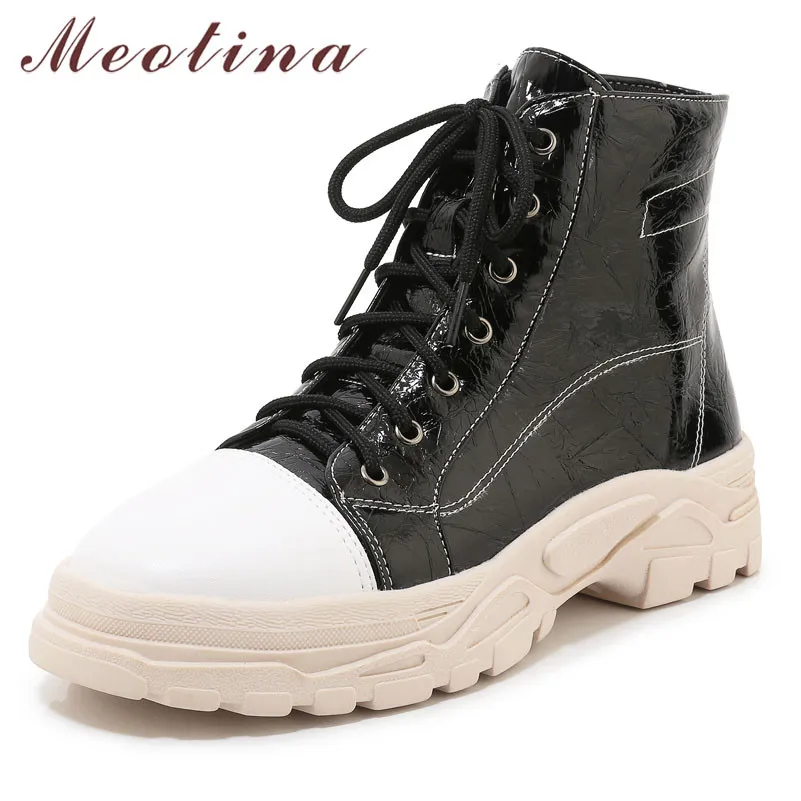 Meotina Winter Ankle Boots Women Patent Leather Flat Platform Short Boots Mixed Colors Round Toe Shoes Lady Autumn Plus Size 46
Meotina Winter Ankle Boots Women Patent Leather Flat Platform Short Boots Mixed Colors Round Toe Shoes Lady Autumn Plus Size 46