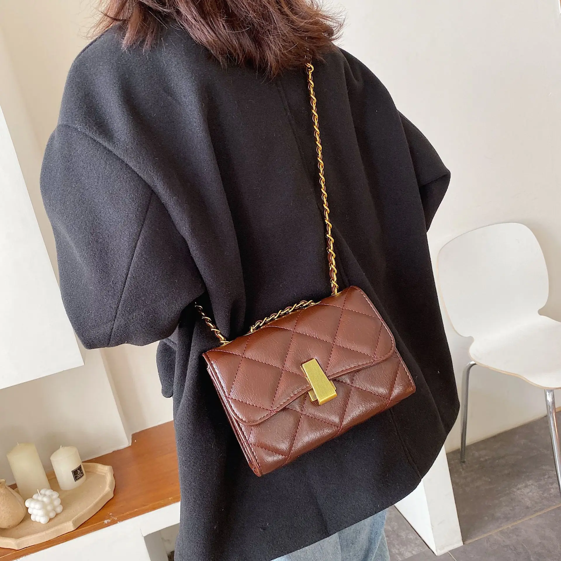 Small Bag 2019 New Style Simple Rhombus Chain WOMEN'S Bag Versitile Fashion Shoulder Bag
Small Bag 2019 New Style Simple Rhombus Chain WOMEN'S Bag Versitile Fashion Shoulder Bag