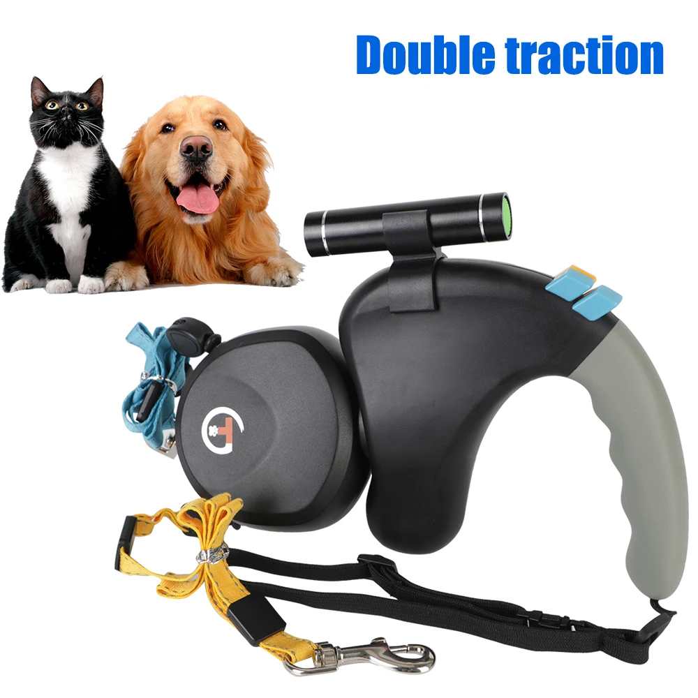 Dual Dog Rope Leash Rotation Pet Rope Retractable Pet Supplies Pet Traction Rope Belt for 2 Dogs Walking Double with Light
Dual Dog Rope Leash Rotation Pet Rope Retractable Pet Supplies Pet Traction Rope Belt for 2 Dogs Walking Double with Light