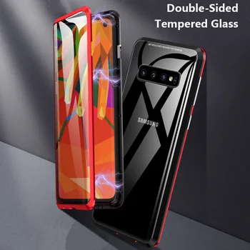 360 Metal Magnetic Phone Case For Samsung Galaxy S10 S20 Plus S20UItra Note10 Pro Double Side Tempered Glass Cover
360 Metal Magnetic Phone Case For Samsung Galaxy S10 S20 Plus S20UItra Note10 Pro Double Side Tempered Glass Cover