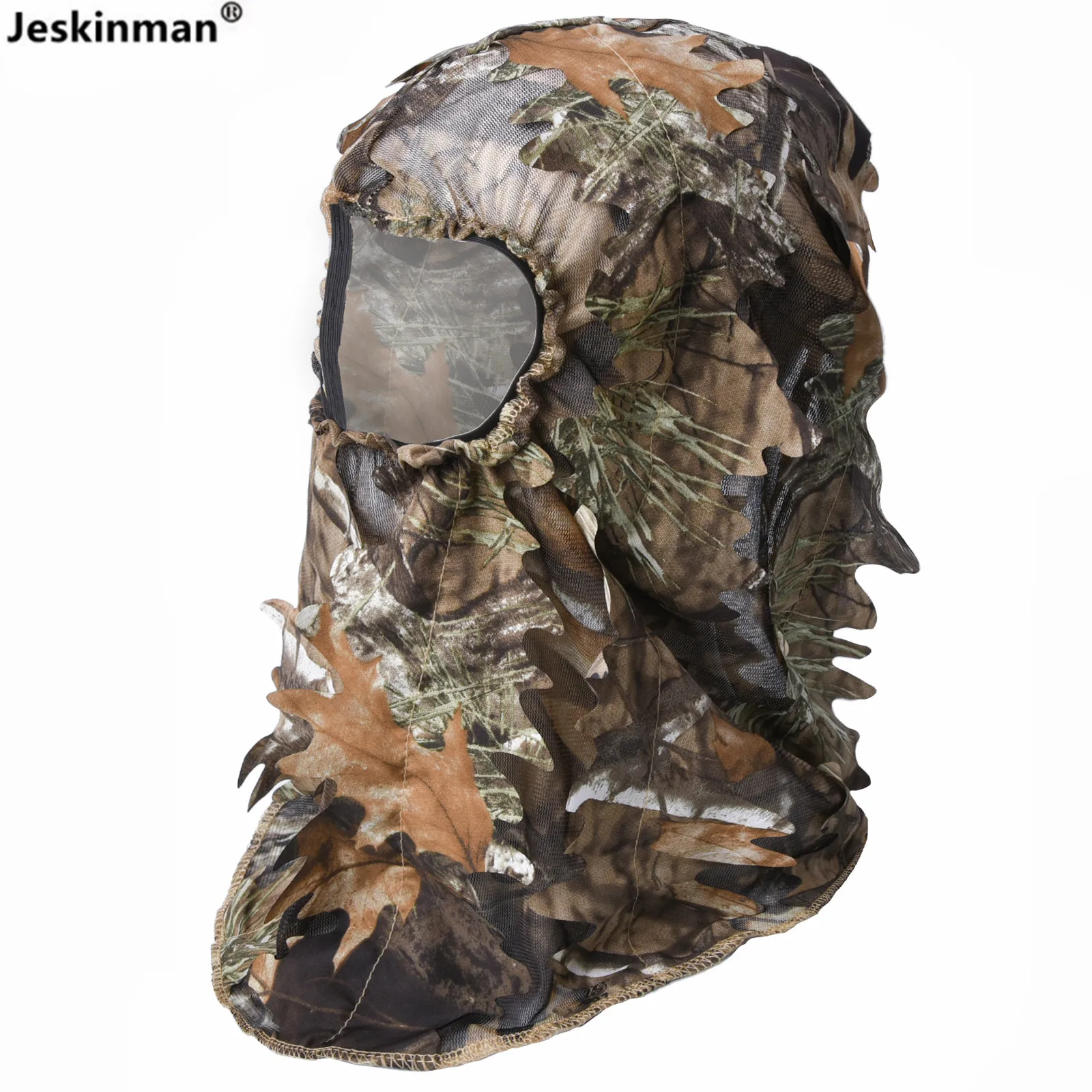 

Super 3D Maple Leaves Bionic Camouflage Hunting Fishing Hat CS Combat Cosplay Breathable Mesh Head Cover Jungle Photography Hat