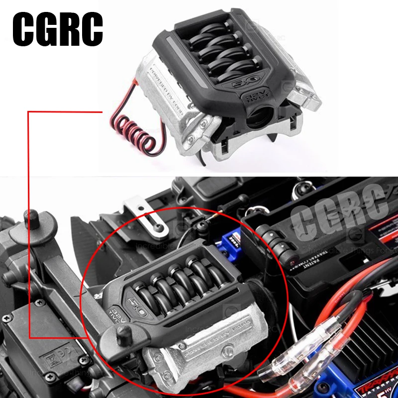 Имитировать F11 V8 5 0 радиатор двигателя двойной вентилятор для 1/10 RC Гусеничный