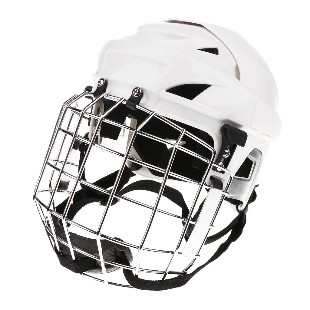 Adjustable Ice Hockey Helmet & Face Combo For Men & Women White M/L Adjustable Ice Hockey Helmet & Face Combo For Men & Women White M/L