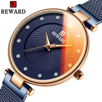 REWARD Crystal Watches Women Top Brand Luxury Quartz Analog Clock Simple Elegant Ladies Watch Blue Mesh Strap Ultra Thin Design
REWARD Crystal Watches Women Top Brand Luxury Quartz Analog Clock Simple Elegant Ladies Watch Blue Mesh Strap Ultra Thin Design