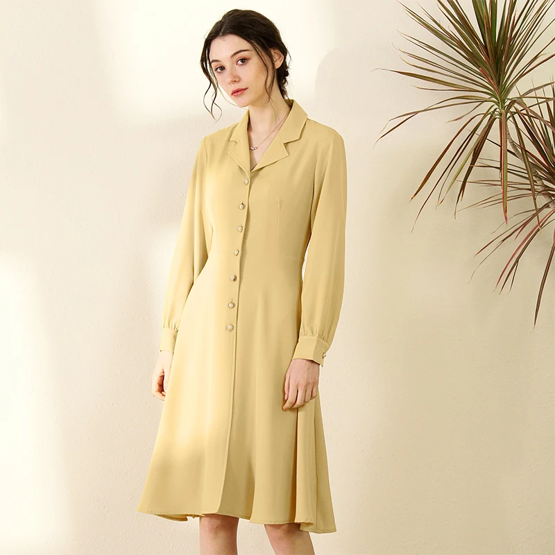 2020 Women's Dress Turn Down Collar Long Sleeves Single Breasted Fashion Spring Dresses
2020 Women's Dress Turn Down Collar Long Sleeves Single Breasted Fashion Spring Dresses