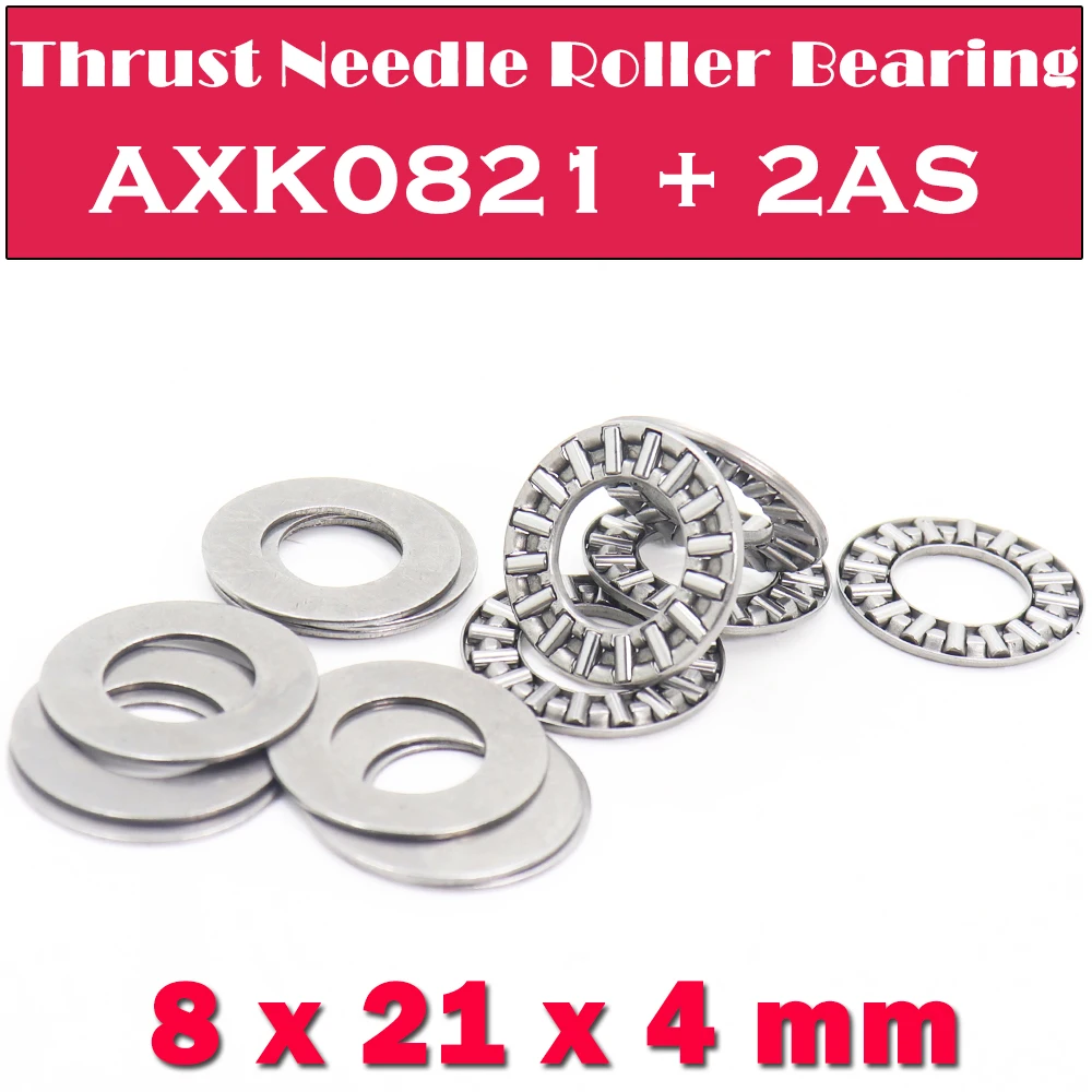 AXK0821 + 2AS Thrust Needle Roller Bearing With Two AS0812 Washers 8*21*4 mm ( 10 PCS ) AXK0821 889018 NTB0821 Bearings
AXK0821 + 2AS Thrust Needle Roller Bearing With Two AS0812 Washers 8*21*4 mm ( 10 PCS ) AXK0821 889018 NTB0821 Bearings