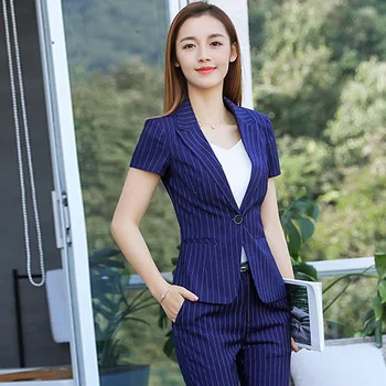 New 2020 Summer Women Formal Pant Suits Short Sleeve Blazer and Pants Office Ladies Business Work Wear Suits Set 2 Pieces OL Top 
New 2020 Summer Women Formal Pant Suits Short Sleeve Blazer and Pants Office Ladies Business Work Wear Suits Set 2 Pieces OL Top